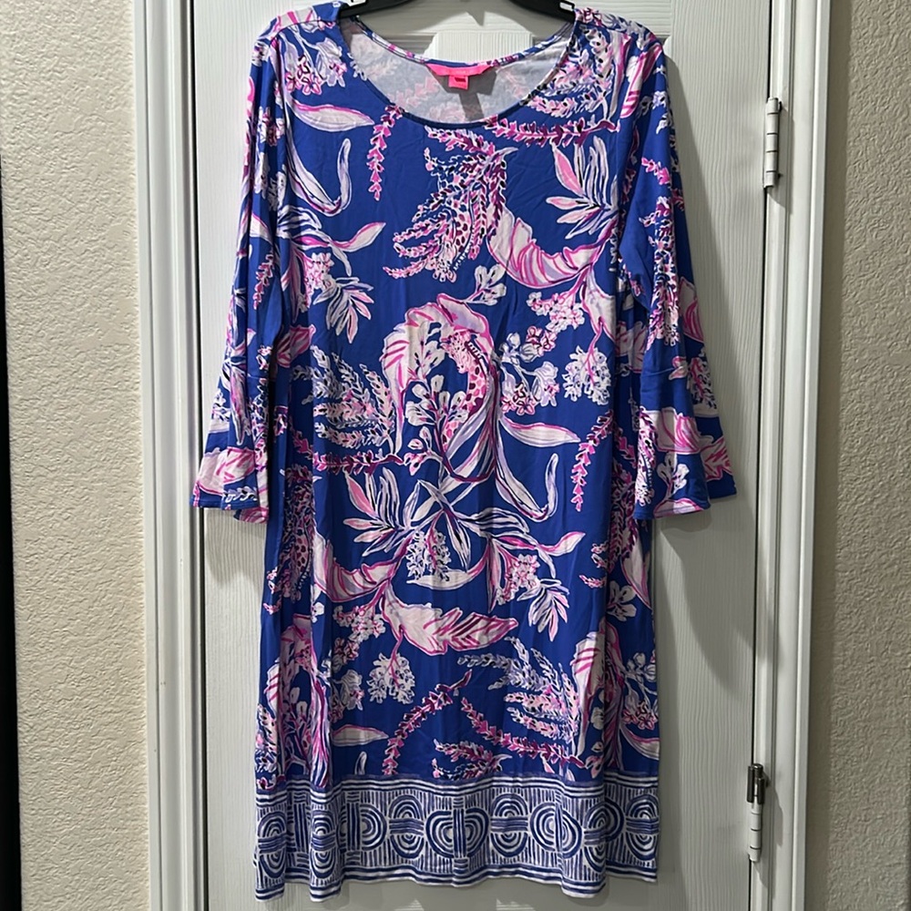 Lilly Pulitzer Wild Within Engineered  Iris Blue Dress XL